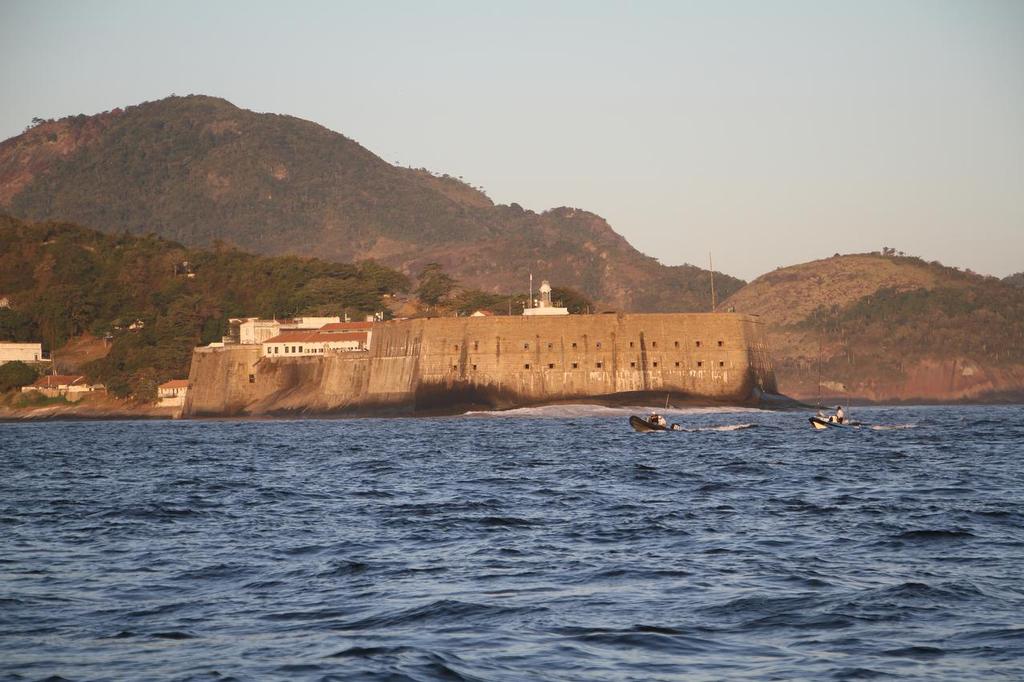 Day 7 - Finn August 14, 2016. Fort at the entrance to Guanabara Bay, Rio de Janeiro © Richard Gladwell www.photosport.co.nz